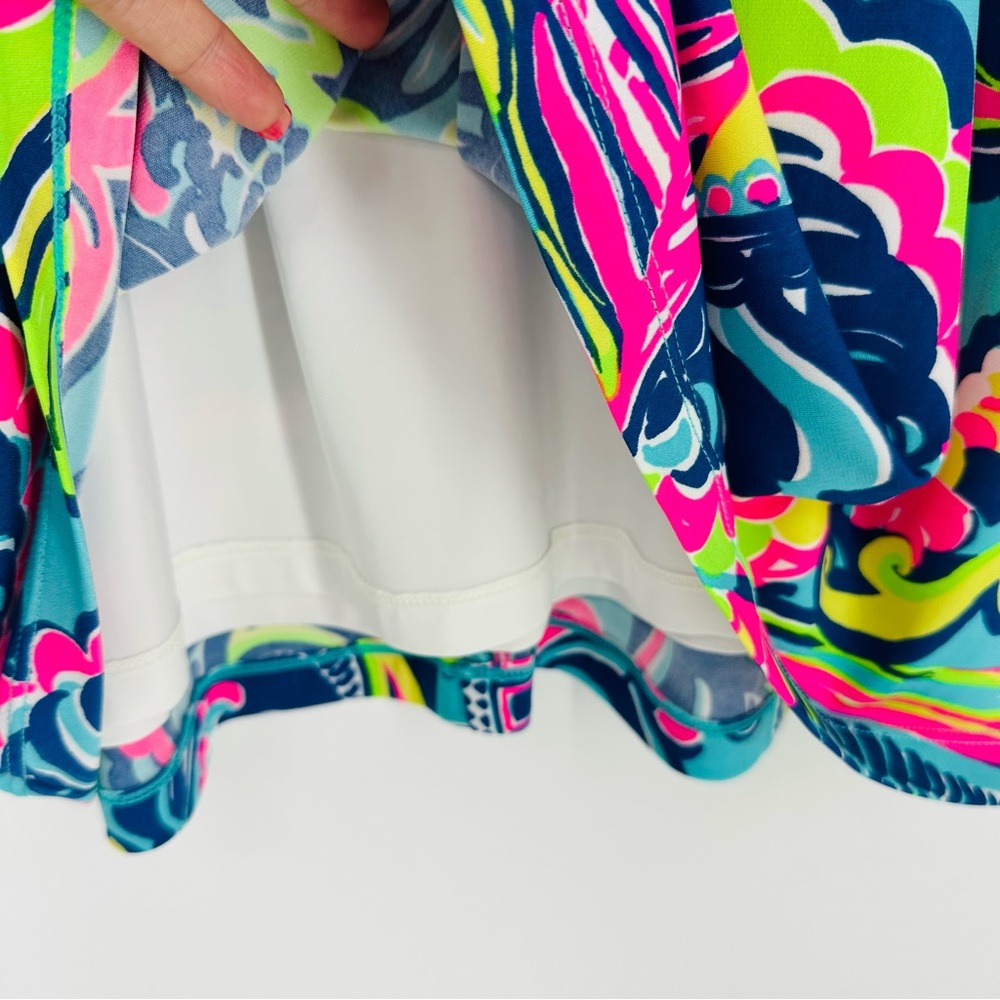 Lilly Pulitzer Bellavista Swing Dress in Sea Blue Private Island Engineered XS - Picture 7 of 10